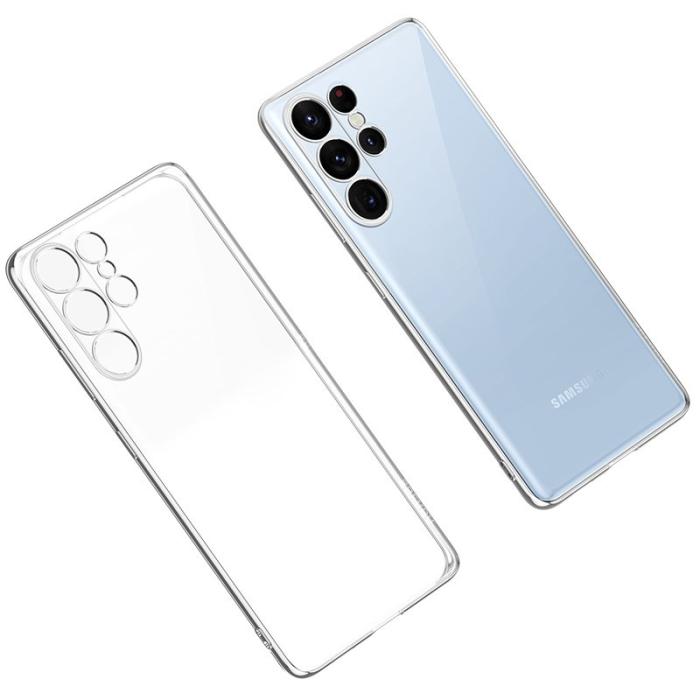 SULADA - SULADA TPU Mobilskal för Galaxy S23 Ultra, Klar - Silver