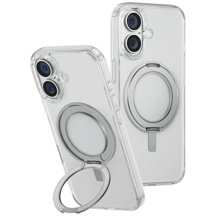 UNIQ - UNIQ iPhone 16 Mobilskal Swivix 360 Kickstand - Clear