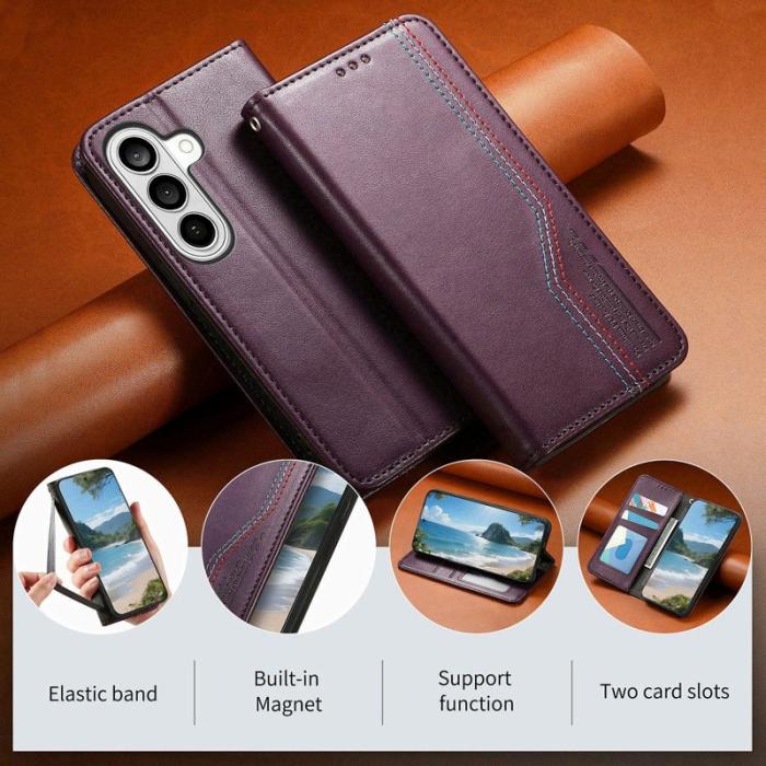 OEM - Plånboksfodral för Samsung Galaxy S26 Plus Konstläder - Lila