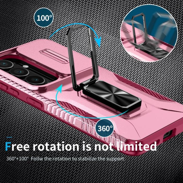 OEM - Mobilskal för Samsung Galaxy S26 Camshield Kickstand TPU + PC - Rosa