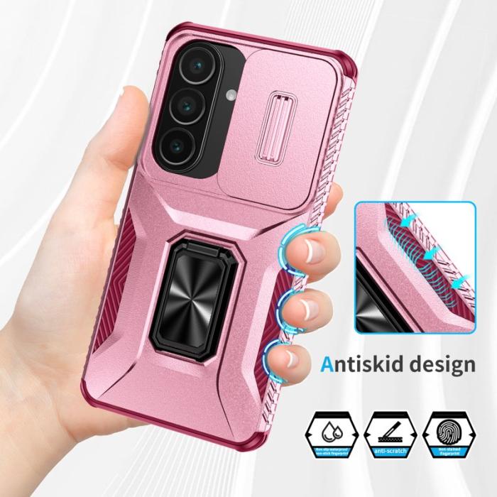 OEM - Mobilskal för Samsung Galaxy S26 Camshield Kickstand TPU + PC - Rosa