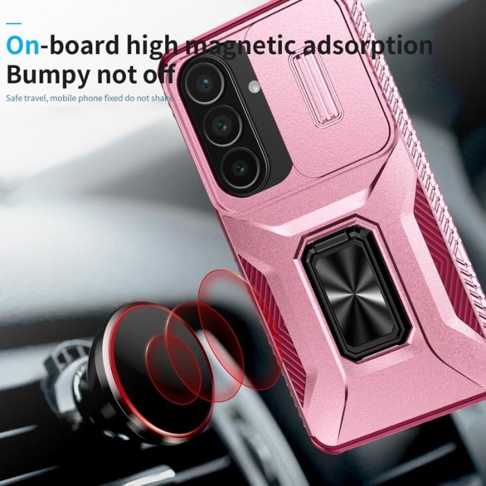 OEM - Mobilskal för Samsung Galaxy S26 Camshield Kickstand TPU + PC - Rosa