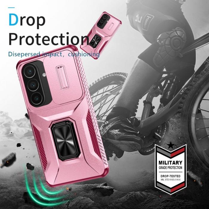 OEM - Mobilskal för Samsung Galaxy S26 Camshield Kickstand TPU + PC - Rosa