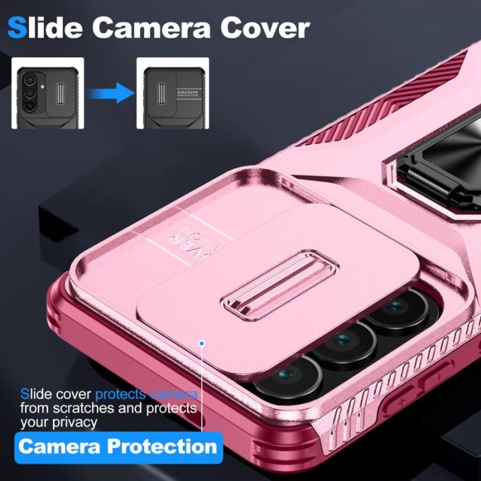OEM - Mobilskal för Samsung Galaxy S26 Camshield Kickstand TPU + PC - Rosa