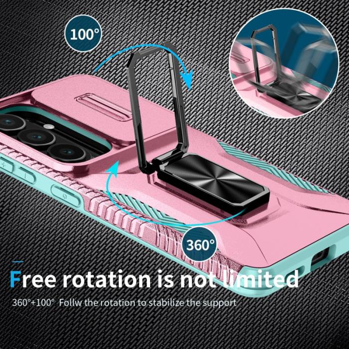 OEM - Mobilskal för Samsung Galaxy S26 Camshield Kickstand TPU + PC - Rosa