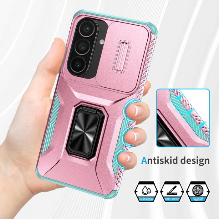 OEM - Mobilskal för Samsung Galaxy S26 Camshield Kickstand TPU + PC - Rosa