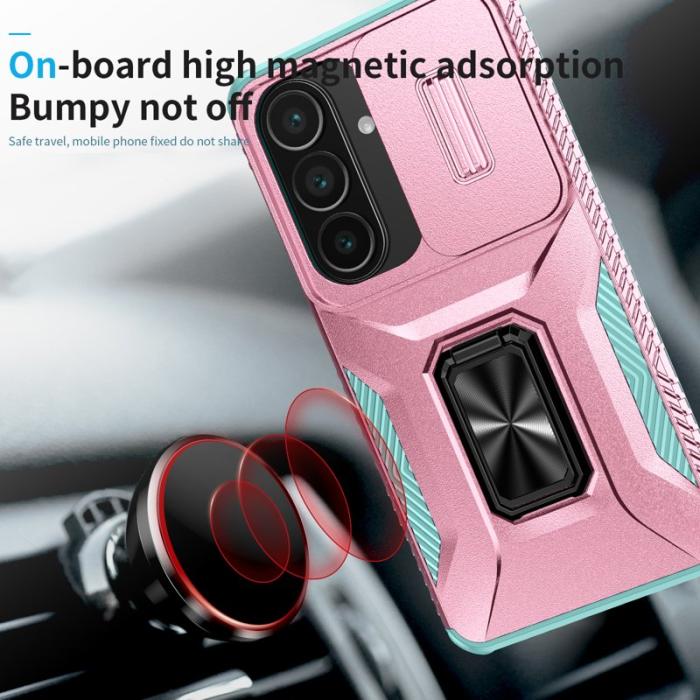 OEM - Mobilskal för Samsung Galaxy S26 Camshield Kickstand TPU + PC - Rosa
