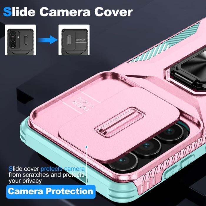 OEM - Mobilskal för Samsung Galaxy S26 Camshield Kickstand TPU + PC - Rosa