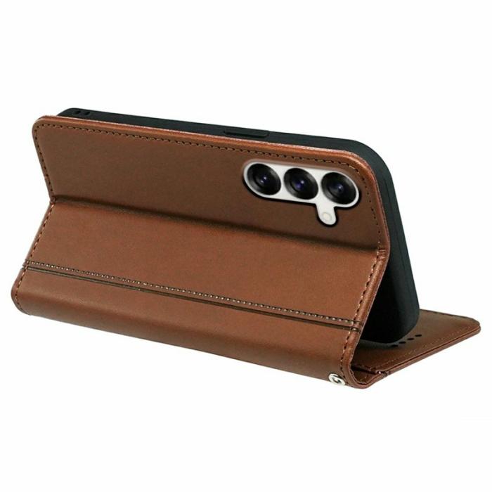 OEM - Plånboksfodral för Samsung Galaxy S26 Magnetiskt Konstläder - Brun