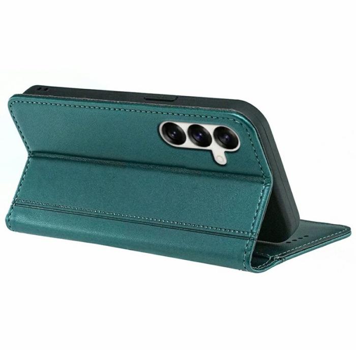 OEM - Plånboksfodral för Samsung Galaxy S26 Magnetiskt Konstläder - Grön