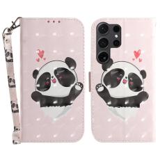 OEM - Pl&aring;nboksfodral f&ouml;r Samsung Galaxy S26 Ultra Konstl&auml;der - Hj&auml;rt Panda