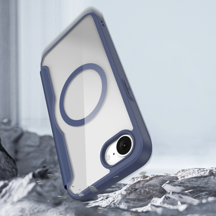 Dux Ducis - Dux Ducis iPhone 16e Plånboksfodral MagSafe Skin X Pro - Blå