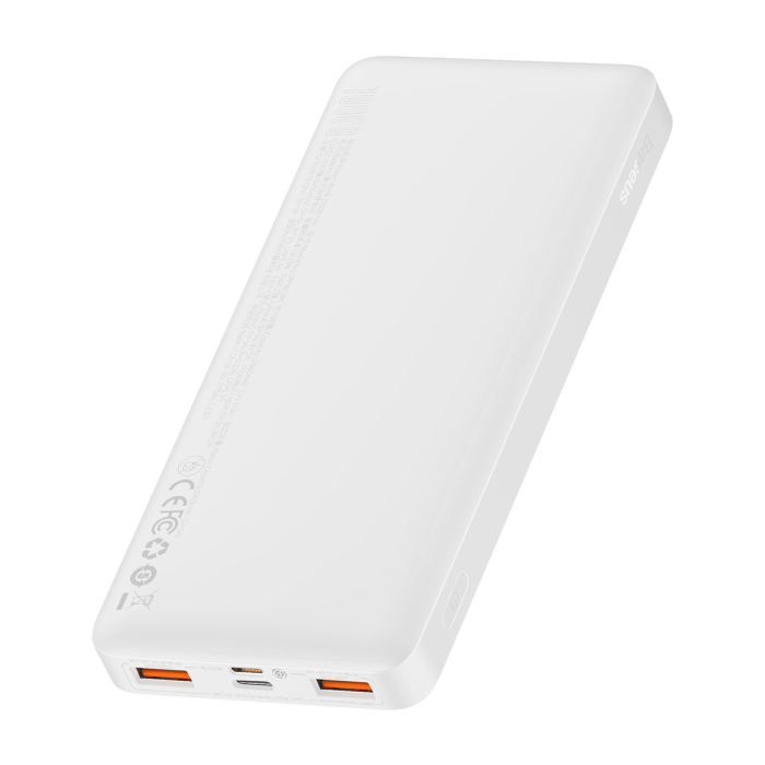 BASEUS - Baseus Powerbank 10000 mAh 20W Bipow + Micro-USB Kabel - Vit