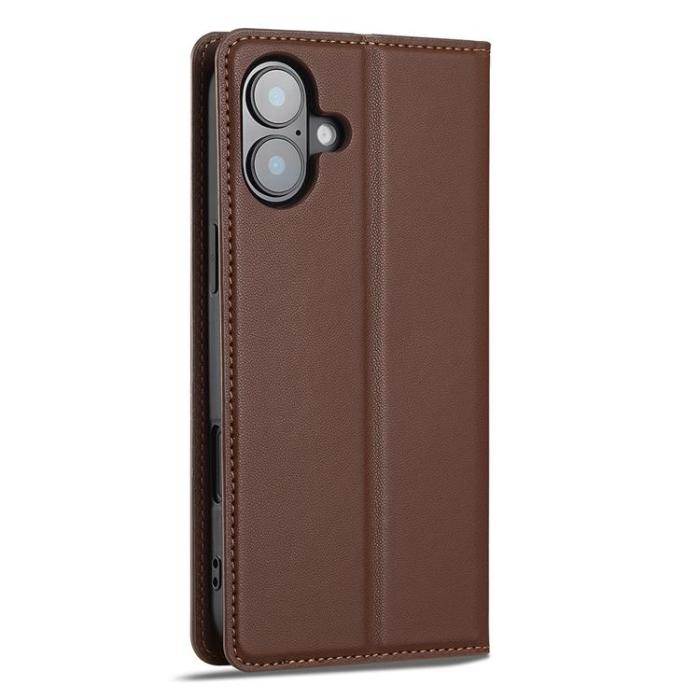LC.imeeke - LC.IMEEKE iPhone 17 Plånboksfodral PU Läder - Brun
