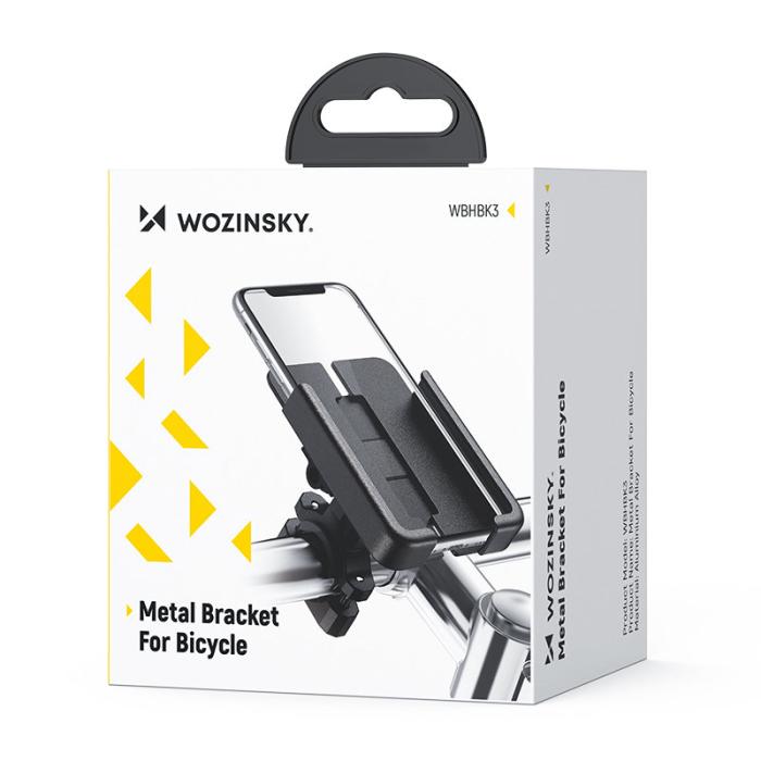 Wozinsky - Wozinsky Metal Bike Smartphone Styre Mount - Svart