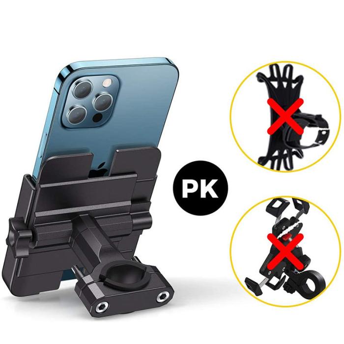 Wozinsky - Wozinsky Metal Bike Smartphone Styre Mount - Svart