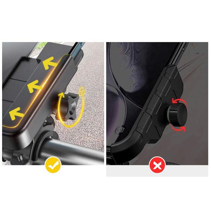 Wozinsky - Wozinsky Metal Bike Smartphone Styre Mount - Svart