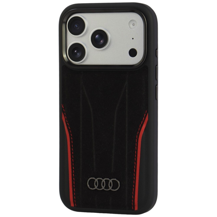 Audi - Audi Mobilskal För iPhone 18 Pro/17 Pro Magsafe R8 Äkta läder - Röd