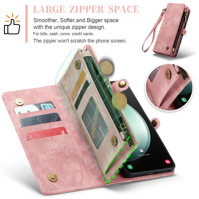Caseme - CASEME 008 Plånboksfodral för Samsung Galaxy S23 FE Konstläder - Rosa