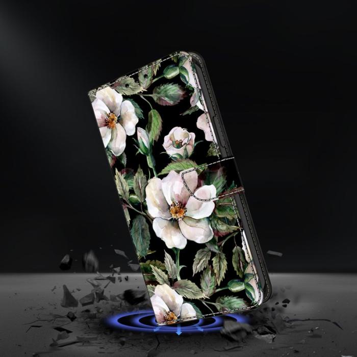 OEM - Samsung Galaxy S26 Plånboksfodral Fällbart Ställ Konstläder Mönster Stor Blomma