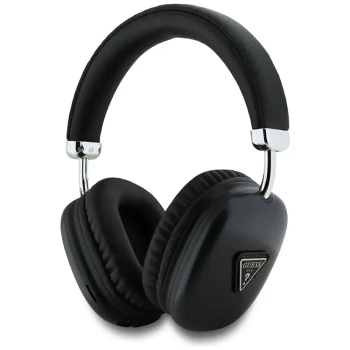 Guess over-ear hörlurar Bluetooth 5.3 metallic triangle logo svart