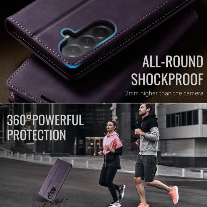 Caseme - CASEME 033 Fodral till Samsung Galaxy A56 5G Lila RFID-Skydd