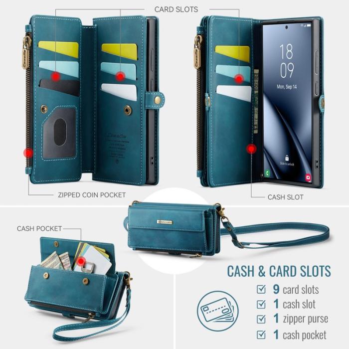 Caseme - CASEME C39 Mobilskal till Samsung Galaxy S24 Ultra RFID-Skydd Grön