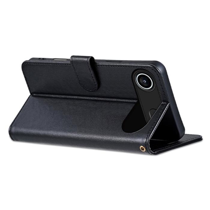 AZNS - AZNS iPhone Air Plånboksfodral Anti-Scratch Konstläder - Svart