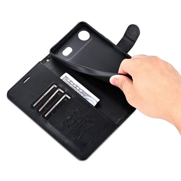 AZNS - AZNS iPhone Air Plånboksfodral Anti-Scratch Konstläder - Svart