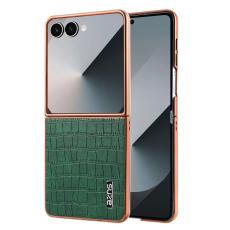 AZNS - AZNS Samsung Galaxy Z Flip7 Fodral Electroplating PU + PC - Gr&ouml;n