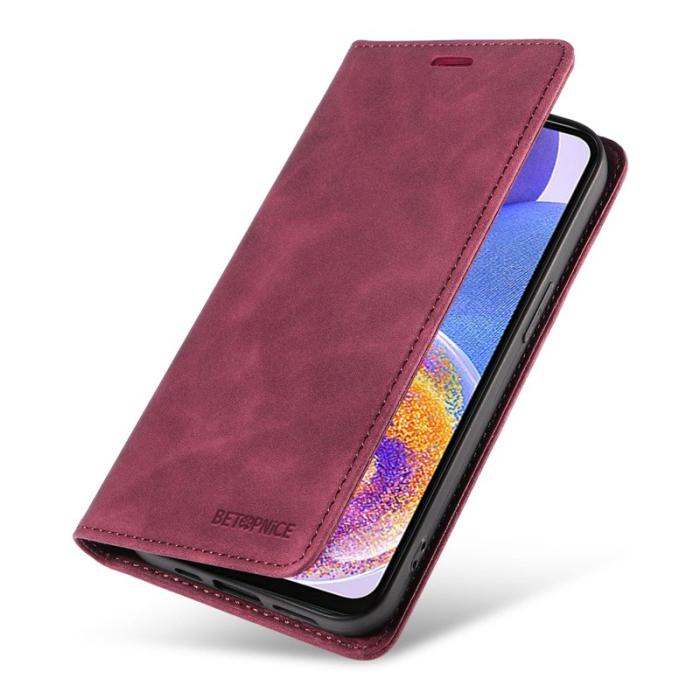 BETOPNICE - BETOPNICE 003 Samsung Galaxy A53 5G Plånboksfodral Konstläder - Röd