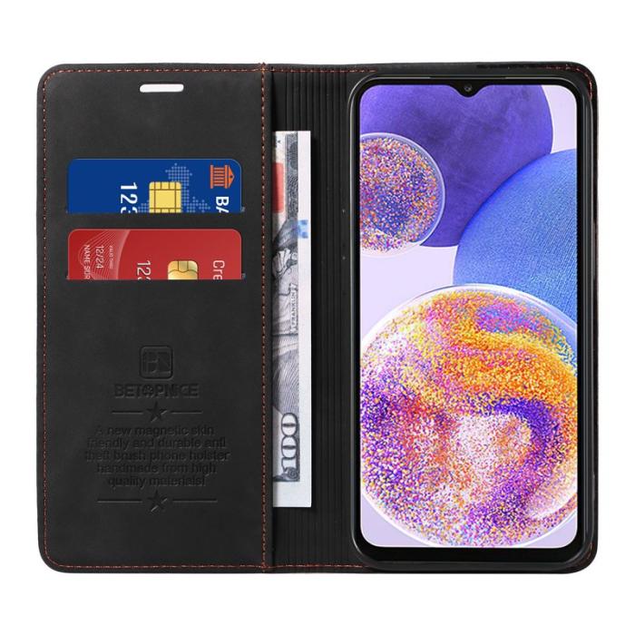 BETOPNICE - BETOPNICE 003 Samsung Galaxy A53 5G Plånboksfodral Konstläder - Svart