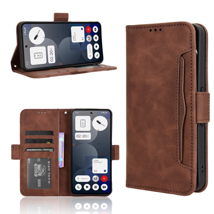 A-One Brand - Nothing Phone (3a) Pro Plånboksfodral Magnetisk Closure - Brun