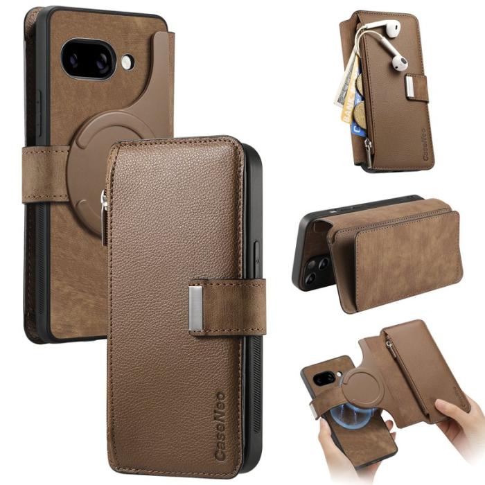 CASENEO - CASENEO Google Pixel 9a Plånboksfodral MW-02 Konstläder - Brun