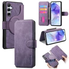 CASENEO - CASENEO Samsung Galaxy A55 5G Pl&aring;nboksfodral Konstl&auml;der - Lila