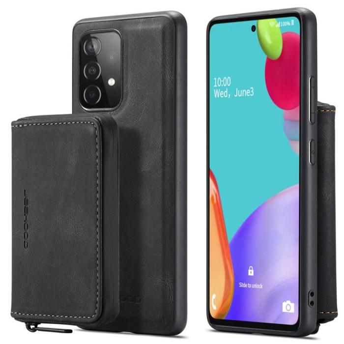 JEEHOOD - JEEHOOD Detachable Zipper Wallet Mobilskal för Samsung Galaxy A32 5G - Svart