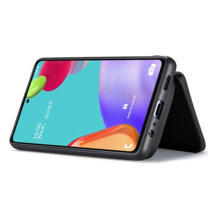 JEEHOOD - JEEHOOD Detachable Zipper Wallet Mobilskal för Samsung Galaxy A32 5G - Svart