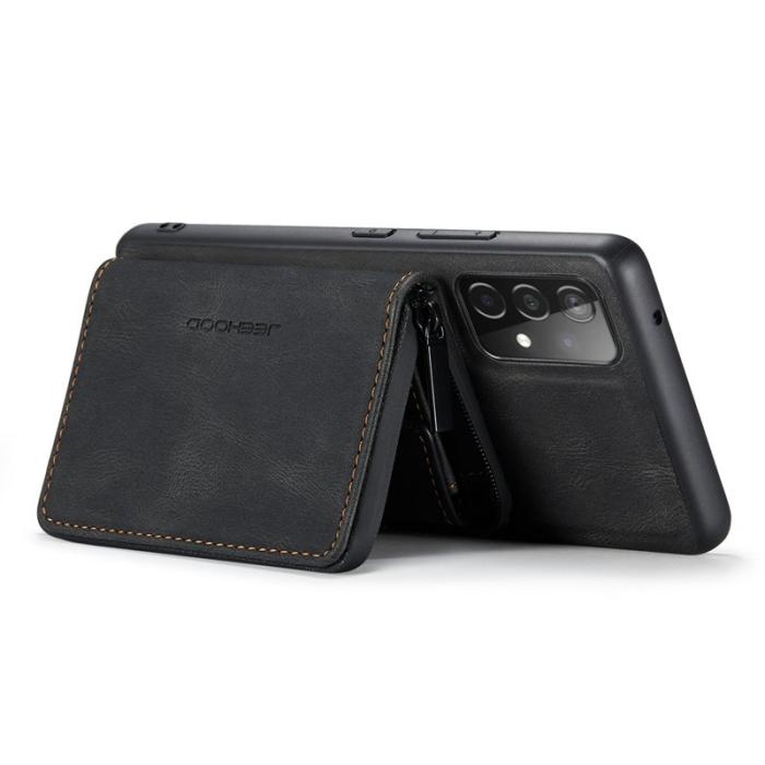 JEEHOOD - JEEHOOD Detachable Zipper Wallet Mobilskal för Samsung Galaxy A32 5G - Svart