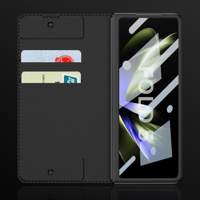 GKK - GKK Samsung Galaxy Z Fold5 Fodral KonstLäder - Svart