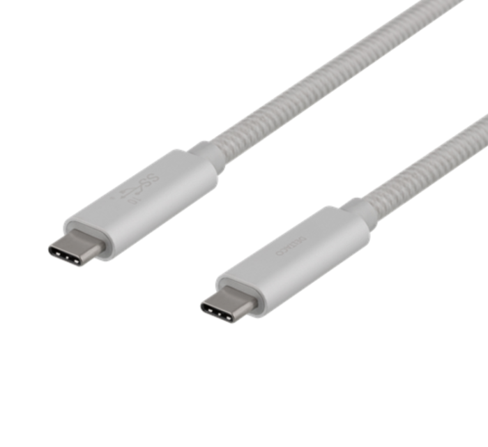 UTGATT1 - Deltaco Super USB-C till USB-C Kabel 100W 1m - Silver