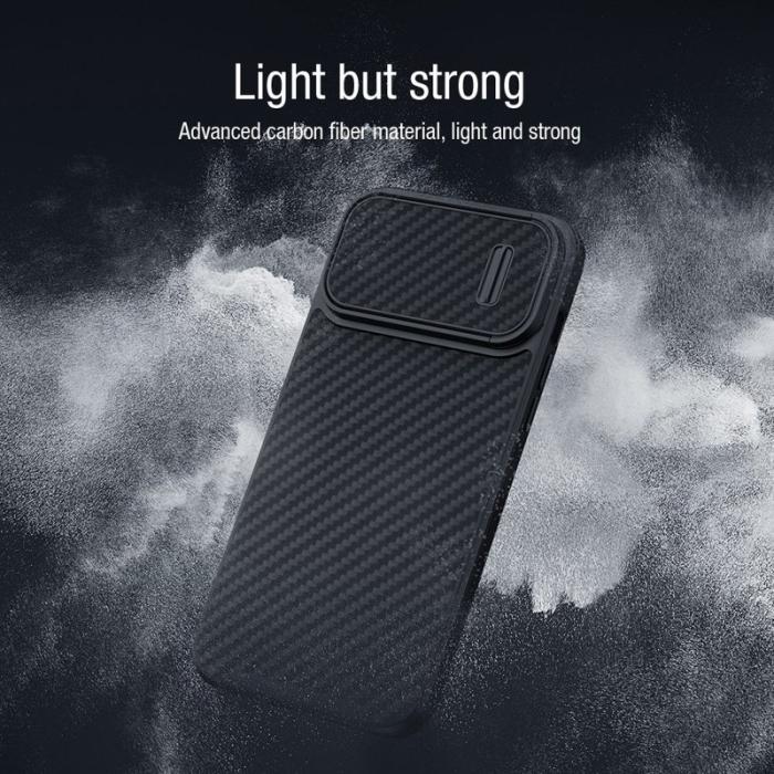 Nillkin - NILLKIN Carbon Fiber Mobilskal för iPhone 14/13, Svart