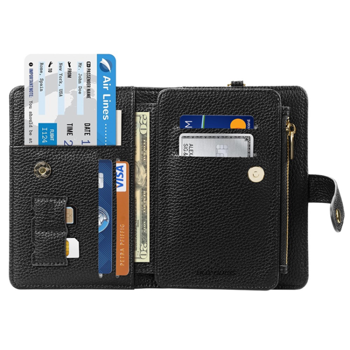 Dux Ducis - Dux Ducis Passhållare Plånbok RFID Multikort PU-Läder - Svart