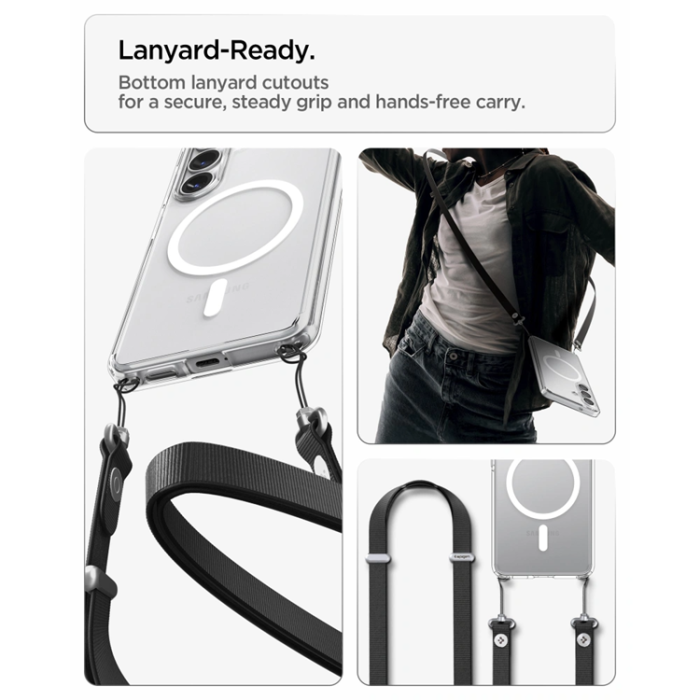 Spigen - Spigen Mobilskal För Galaxy S26 Plus MagSafe Ultra Hybrid - Clear/Vit