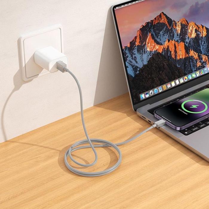 Hoco - HOCO USB-A till Lightning Kabel 2.4A X107 1 m Grå