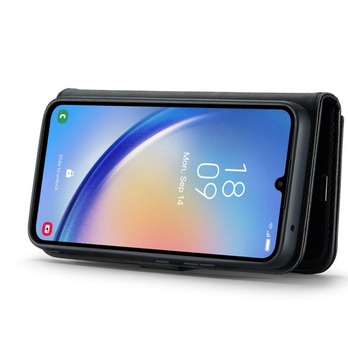 DG.MING - DG.MING Galaxy A34 5G Plånboksfodral Äkta Läder 2in1 - Svart