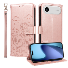 A-One Brand - iPhone Air Plånboksfodral RFID med handledsrem - Rosa