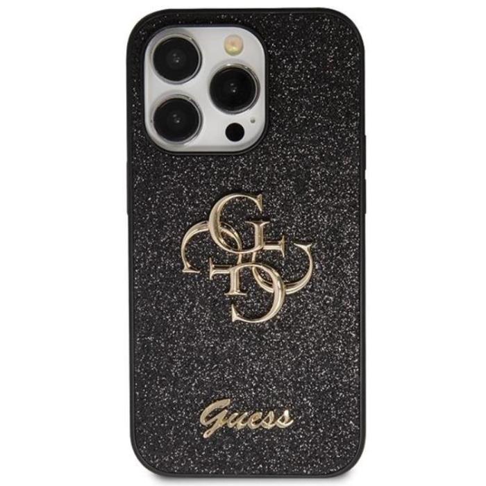 Guess - Guess iPhone 11/XR Mobilskal Glitter Script Big - sVART