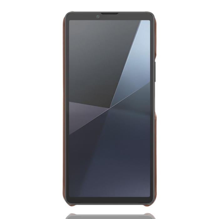 A-One Brand - Sony Xperia 10 VII Mobilskal Calfskin Texture PU-Läder - Brun
