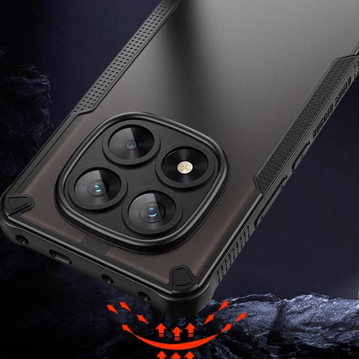 OEM - Xiaomi Redmi Note 14 Pro 5G Mobilskal Defender Matt - Svart