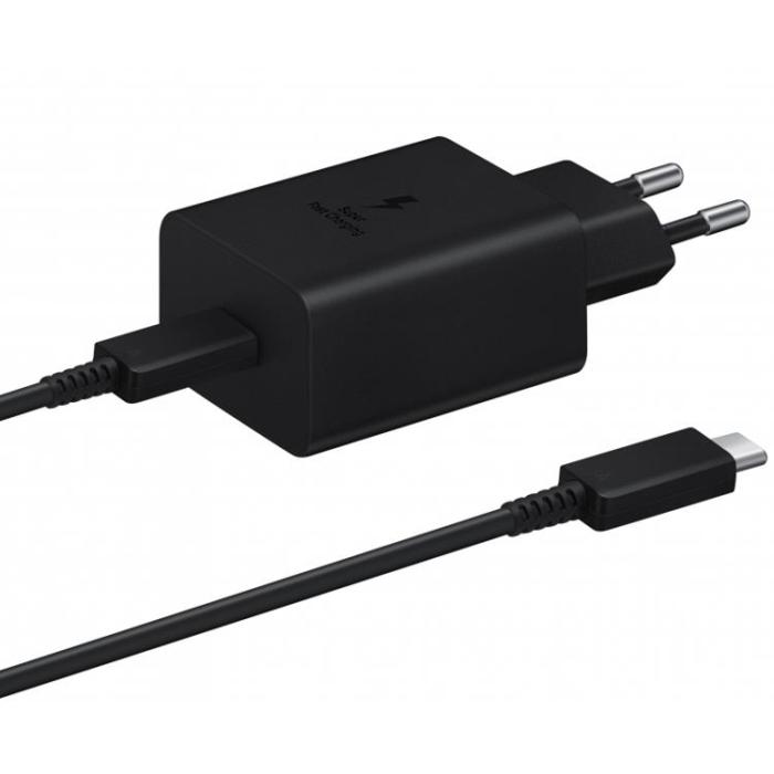 Samsung - Samsung Väggladdare 45W, 4,05A, 1 X USB-C,med USB-C-Kabel - Svart